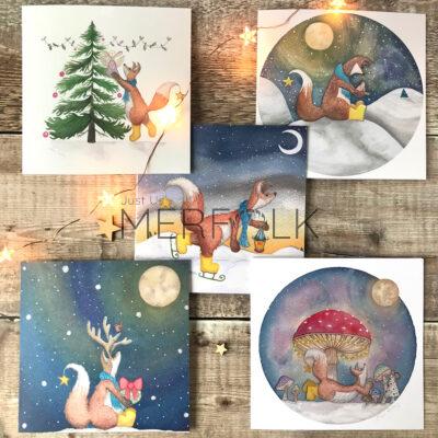 Buy a range of Felix Fox themed Christmas Cards with 5 choices