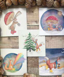 Felix fox and friends whimsical Xmas card collection