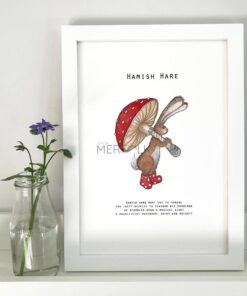 A4 Framed picture of Hamish Hare