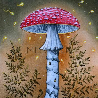 The enchanted mushroom close up