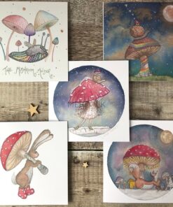 Buy a selection of Mushroom inspired Greeting Cards with 5 to choose from
