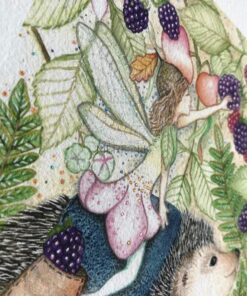 A Close Up of the Hedgerow Forager Fairy and Hedgehog