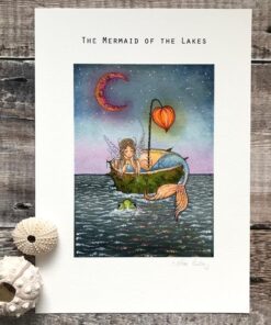 The Mermaid of the Lakes Watercolour Painting