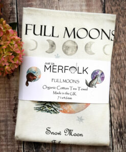 Full moon guide organic cotton tea towel