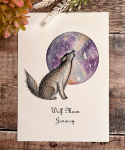 wolf moon a5 print
